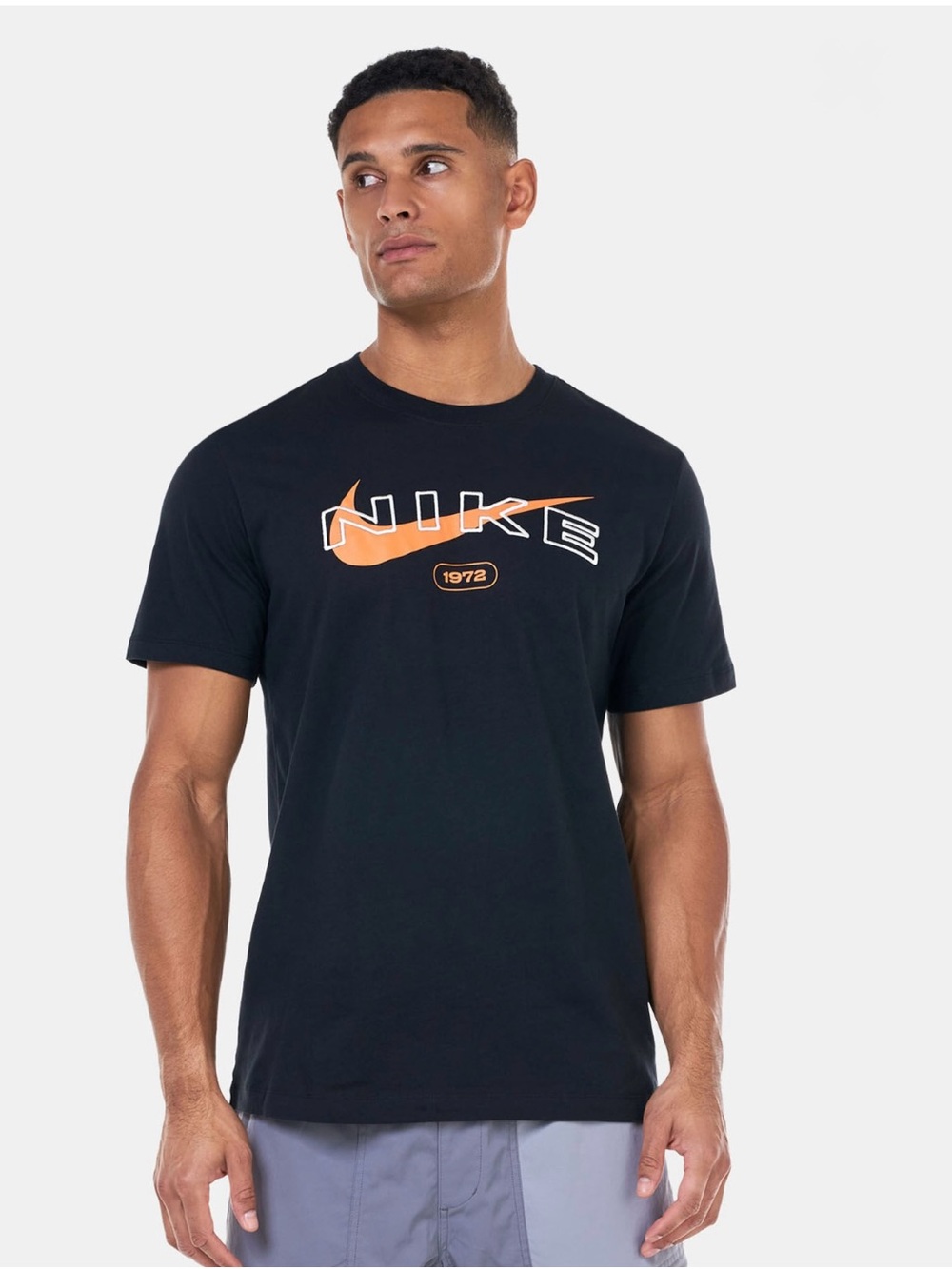 Nike Sportswear 1972 Graphic Tee Navy Orange Swoosh Men’s 2XL Streetwear